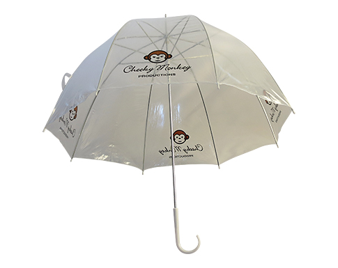 PVC Domed Queens Umbrellas - Clear
