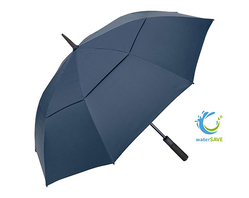 FARE Prague WaterSAVE Double Face Stormproof Vented Golf Umbrellas - Navy Blue