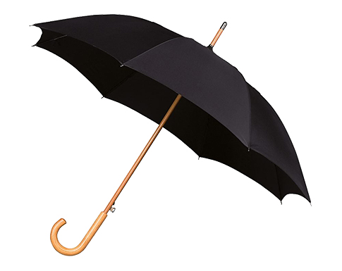Headingly Executive Automatic WoodCrook Umbrellas - Black