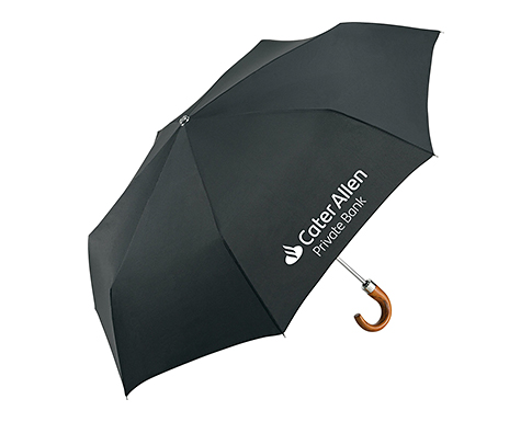 FARE Maine Teflon Rainlite Classic Mini Automatic Umbrellas - Black