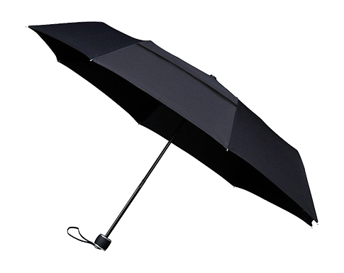 Rushford Eco-Friendly Mini Vented Telescopic Umbrellas - Black