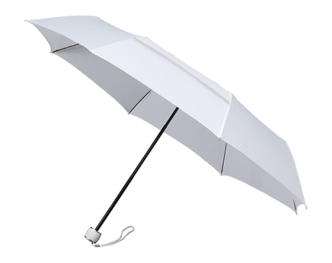 Rushford Eco-Friendly Mini Vented Telescopic Umbrellas - White