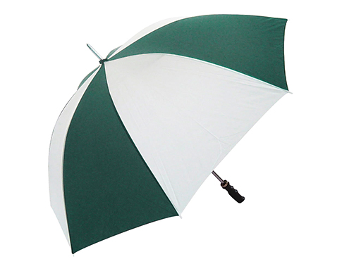 Birkdale Budget Golf Umbrellas - Dark Green / White