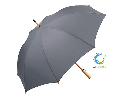 FARE Bamboo Automatic WaterSAVE Walking Umbrellas - Grey