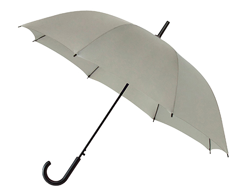 Impliva Falconetti Auto Walking Crook Handle Umbrellas - Light Grey