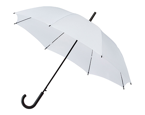 Impliva Falconetti Auto Walking Crook Handle Umbrellas - White