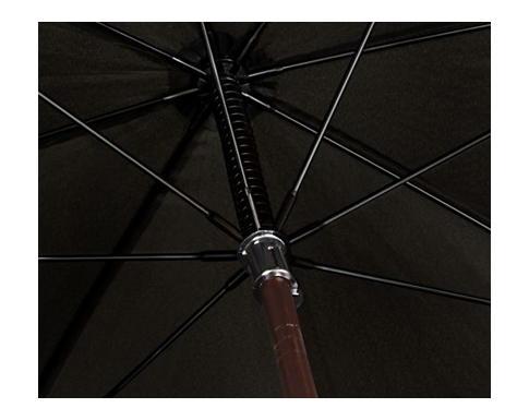 Impliva Franklin Wood Crook Golf Umbrellas - Black