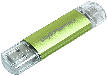 1gb On The Go Aluminium USB FlashDrive - Engraved