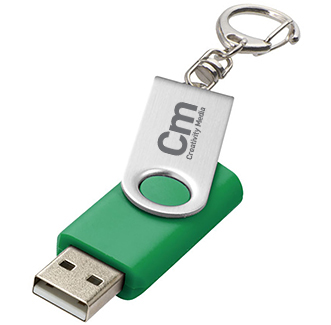 8gb Twister Keyring USB FlashDrive - Engraved