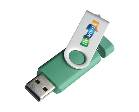 8gb On The Go Twister Micro USB FlashDrive - Full Colour
