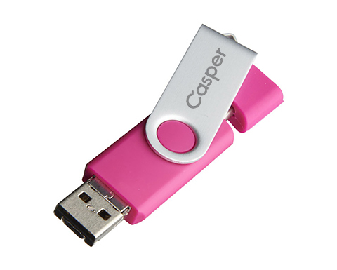 32gb On The Go Twister Micro USB FlashDrive - Engraved