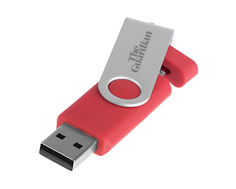 8gb On The Go Twister Micro USB FlashDrive - Engraved
