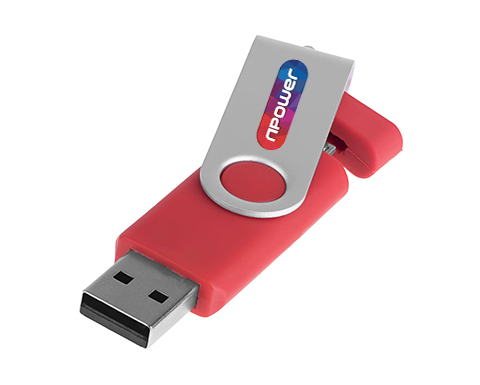 2gb On The Go Twister Micro USB FlashDrive - Full Colour