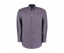 Kustom Kit Men's Corporate Oxford Shirt Long Sleeved Classic Fit - Charcoal