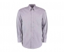 Kustom Kit Men's Corporate Oxford Shirt Long Sleeved Classic Fit - Silver Grey