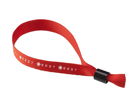 Event Fabric Security Lock Wristbands - Red