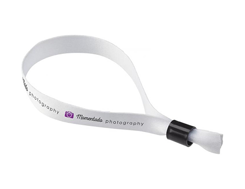Event Fabric Security Lock Wristbands - White