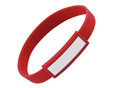 Domed Silicone Wristbands - Red