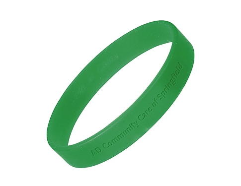 Silicone Wristbands Debossed - Grass Green