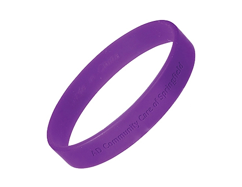 Silicone Wristbands Debossed - Purple