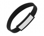 Domed Silicone Wristbands -   Black