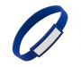 Domed Silicone Wristbands -  Blue