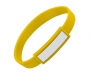 Domed Silicone Wristbands -  Yellow