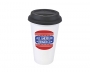 Coffee Shop 350ml Plastic Take Away Mugs - Black