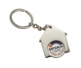 House Shaped Trolley Coin Keychains - Silver