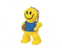 Smiley Rugby Man Keyring Stress Toys - Yellow
